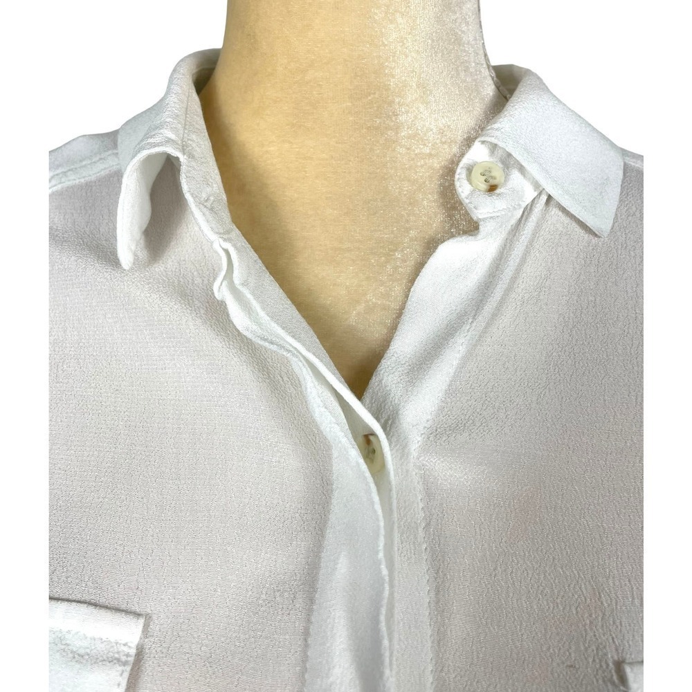 All Saints Milson Shirt in Chalk White Button Down Blouse Medium Business Casual - Picture 7 of 12